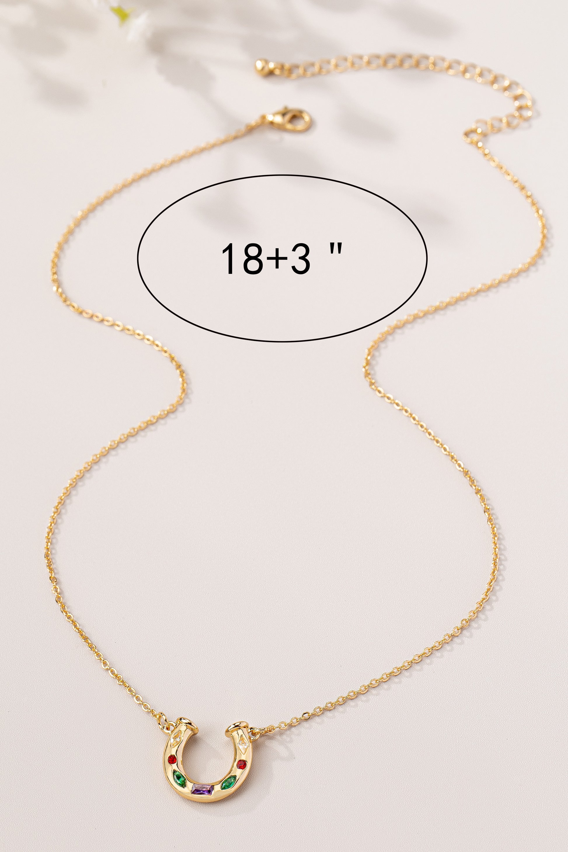 Multi Color Horseshoe Pendant Necklace