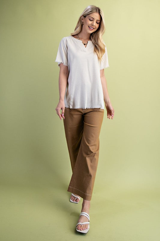 Linen Raw Edges - Oatmeal