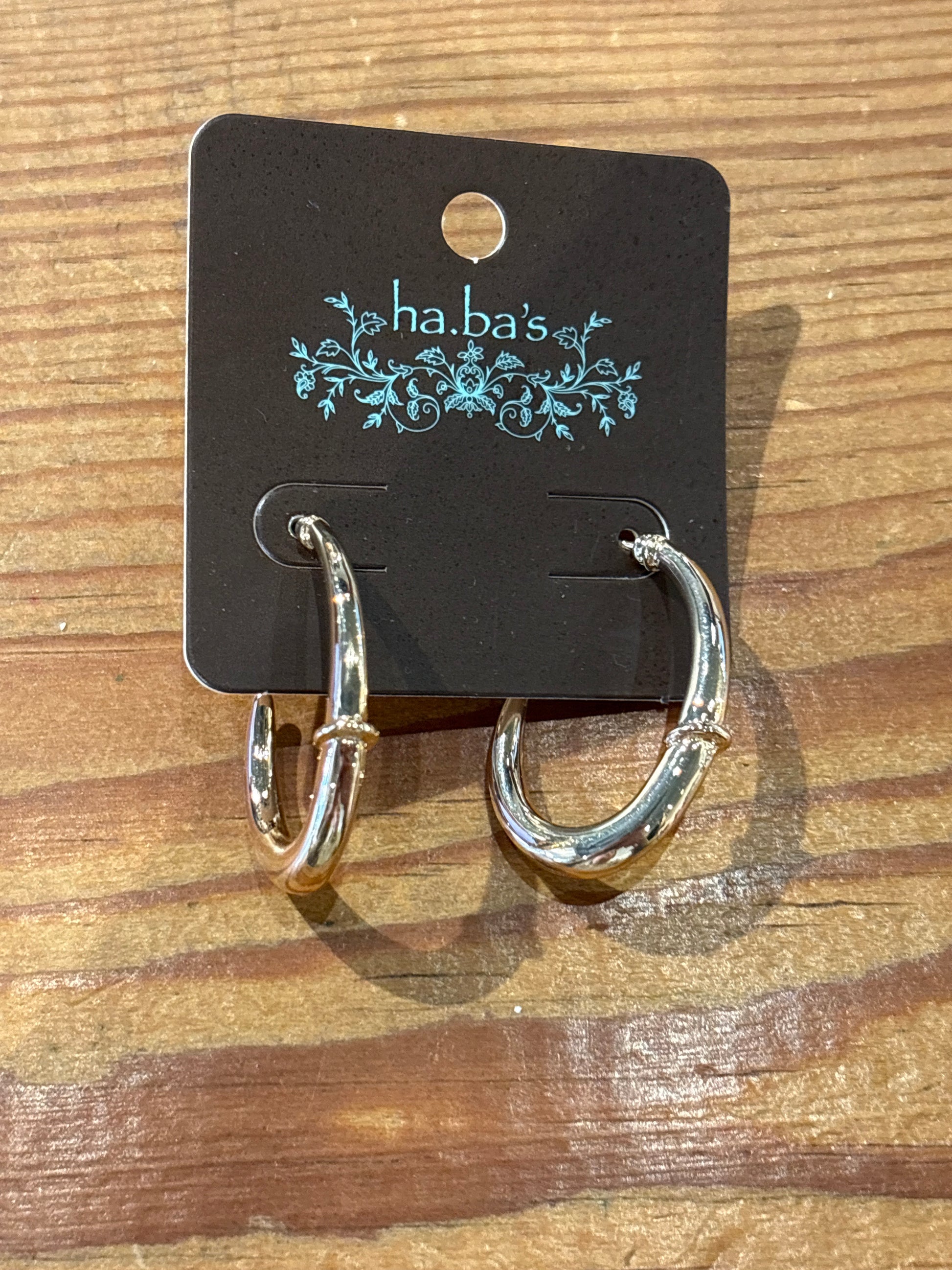 Split Oval Gold Hoop Earrings