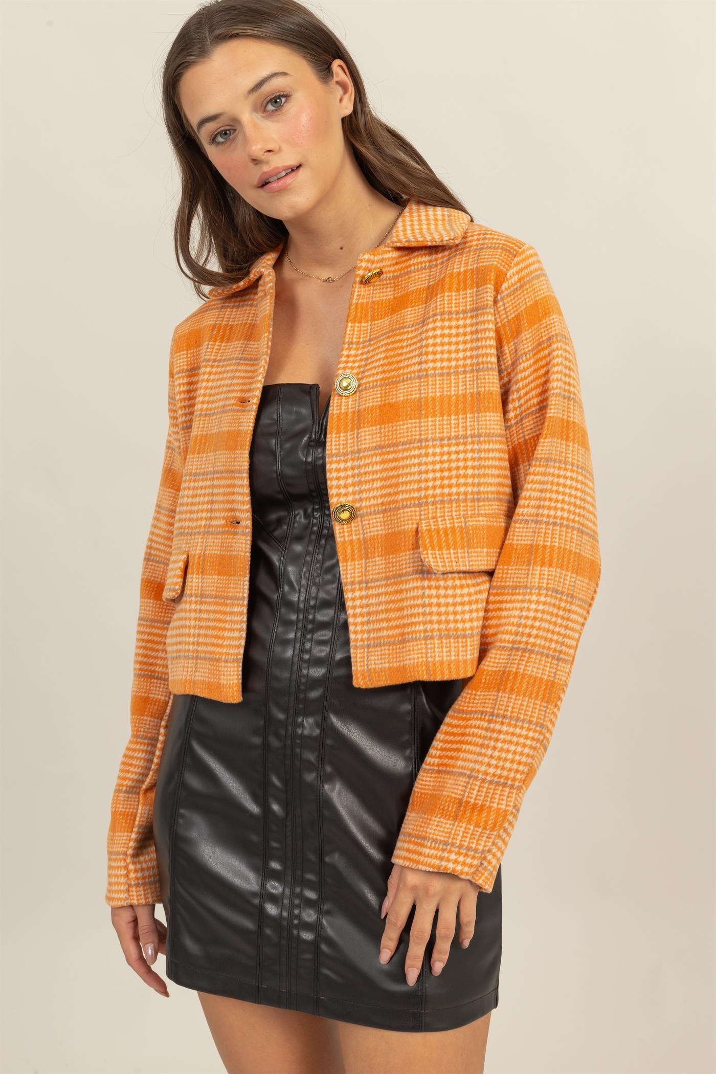 Heritage Plaid Jacket - Orange