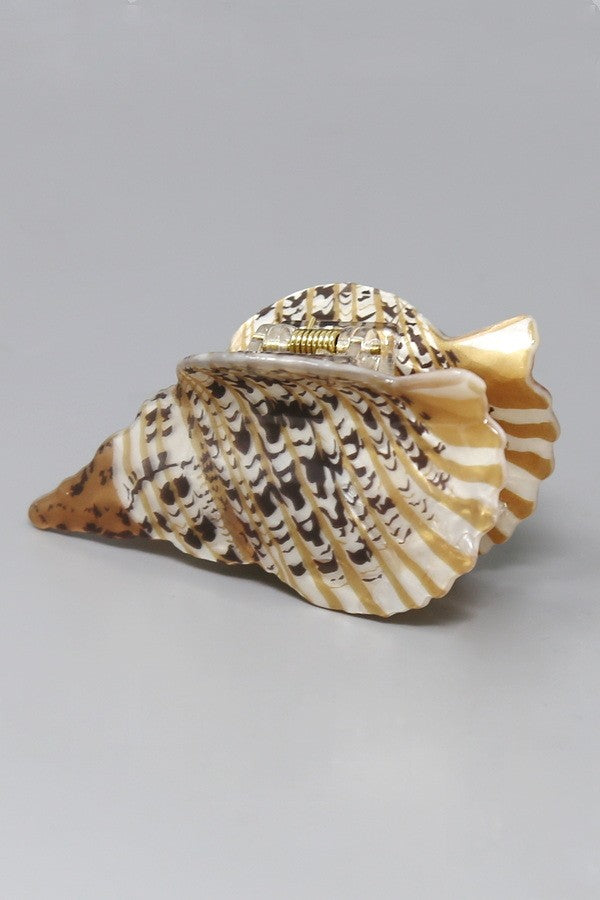 Tiger Shell Hair Claw