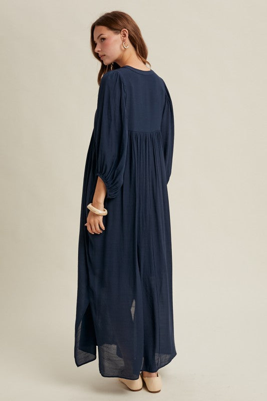Camellia Midi - Navy
