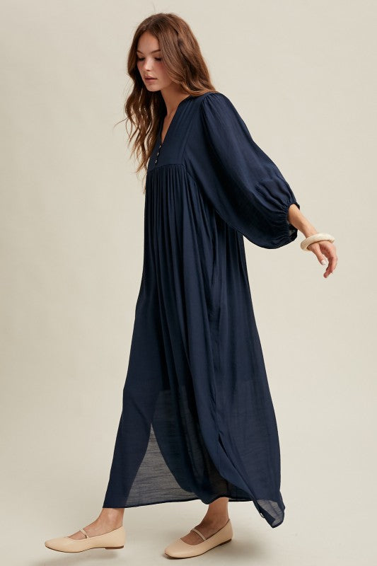 Camellia Midi - Navy