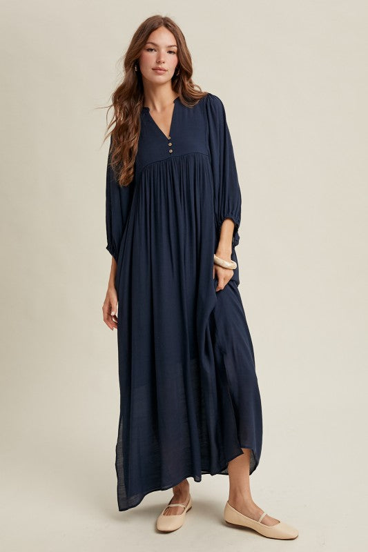 Camellia Midi - Navy