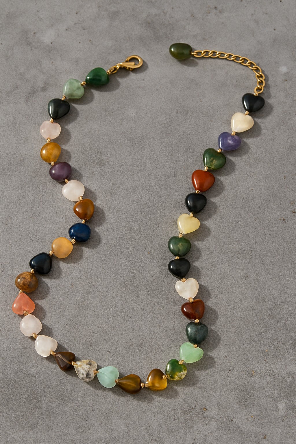 Heart Shape Agate Stone Necklace