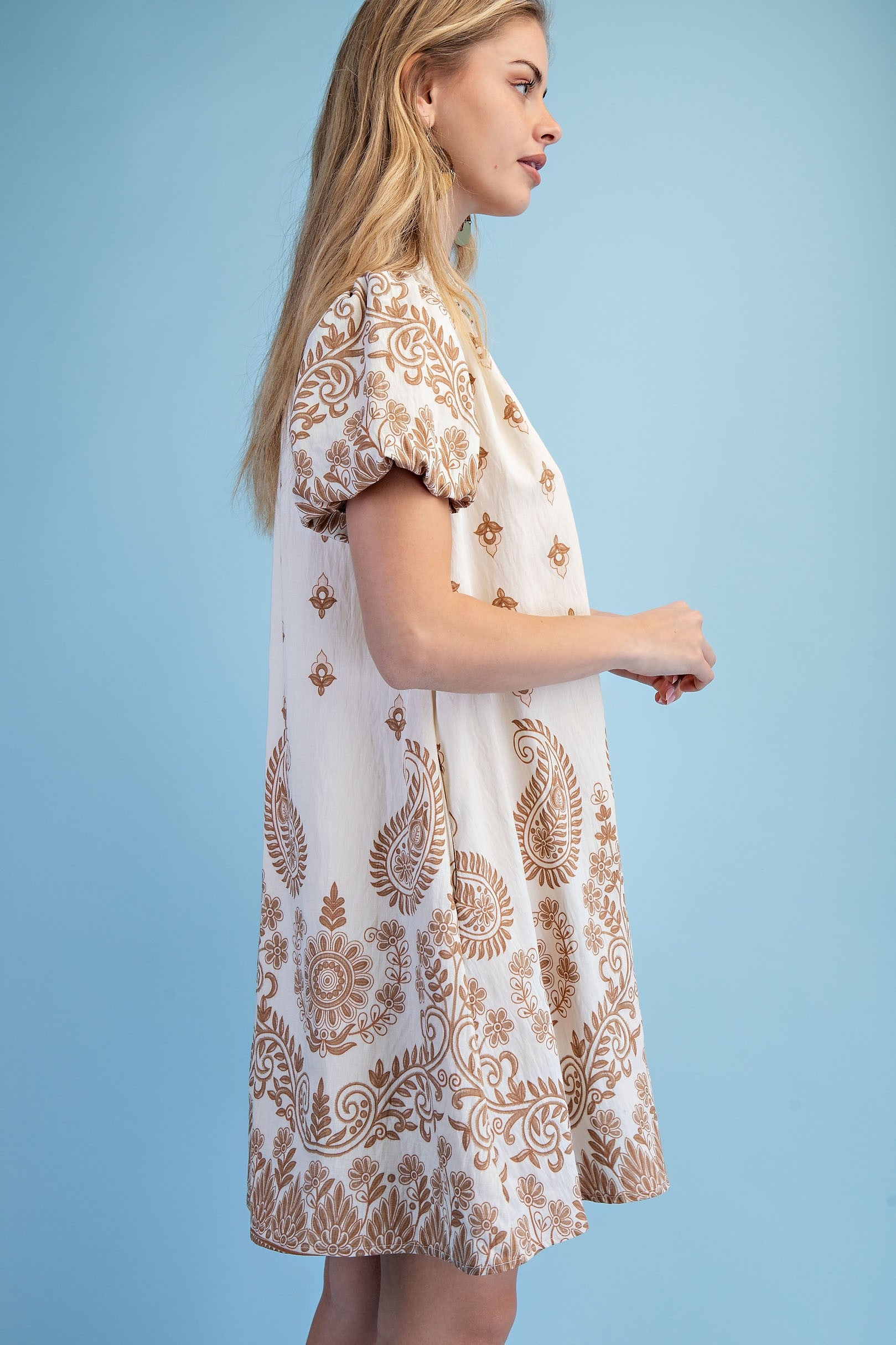Seawall Stroll Dress - Tan Mix