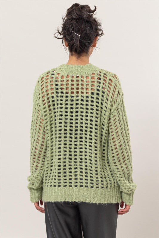 Waffle Knit - Pastel Green