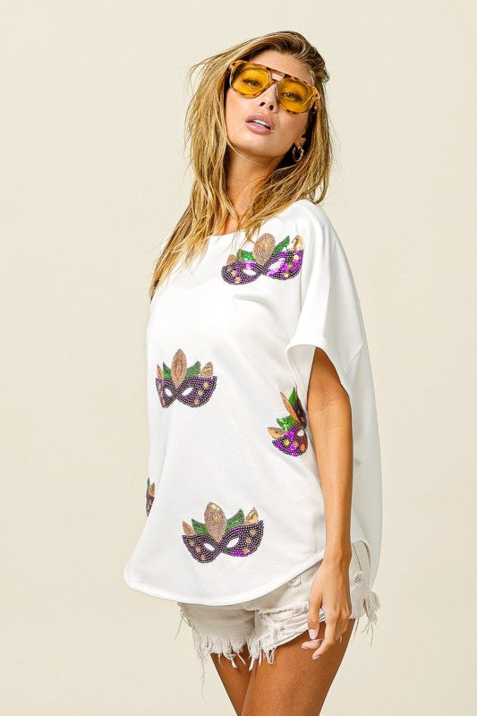 Sequin Mardi Mask Top *PRE-ORDER*