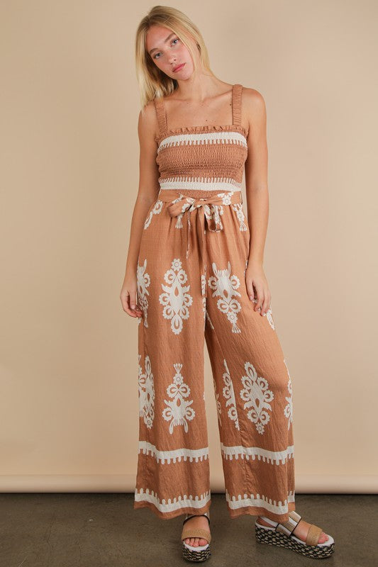 Galveston Dreams Jumpsuit - Taupe