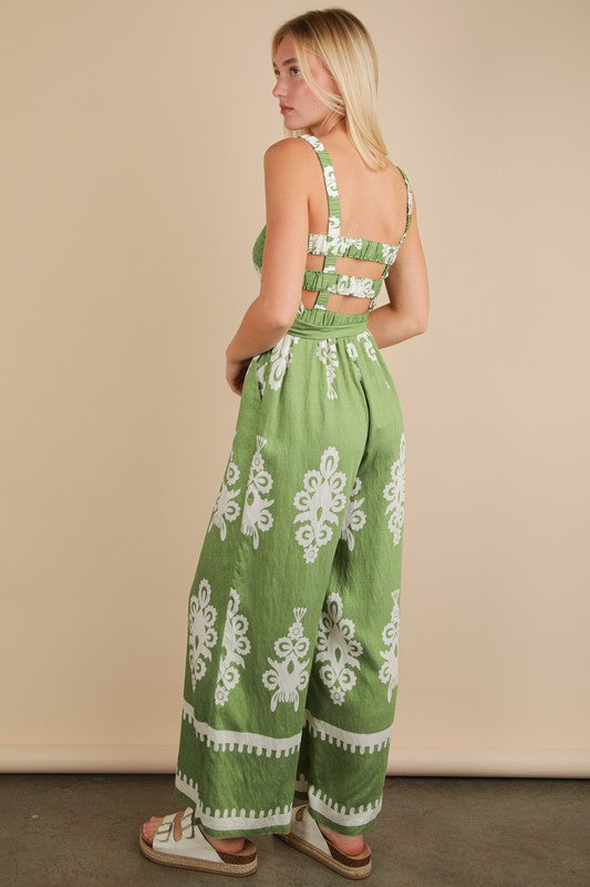 Galveston Dreams Jumpsuit - Green