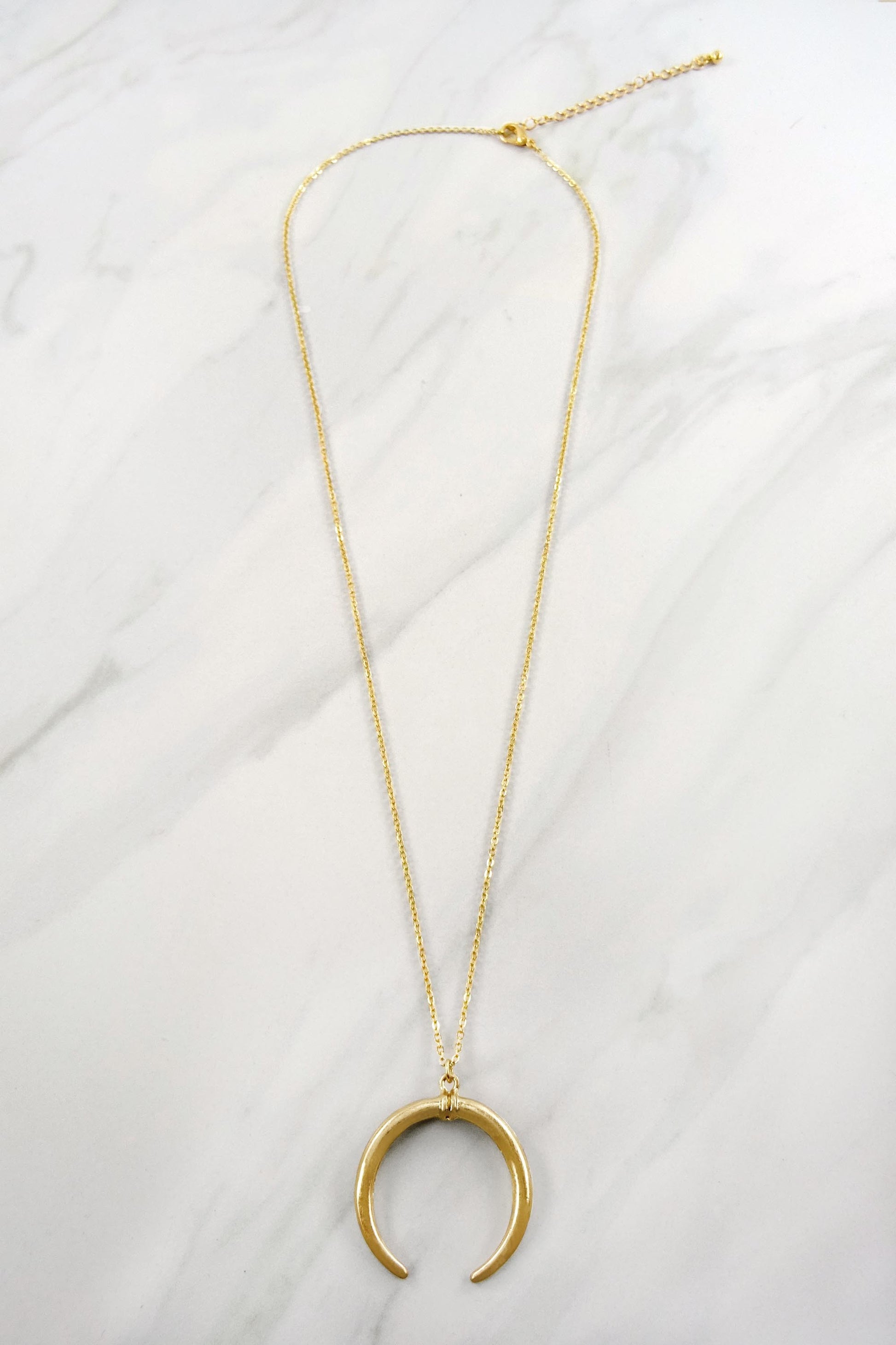 Crescent Pendant Necklace