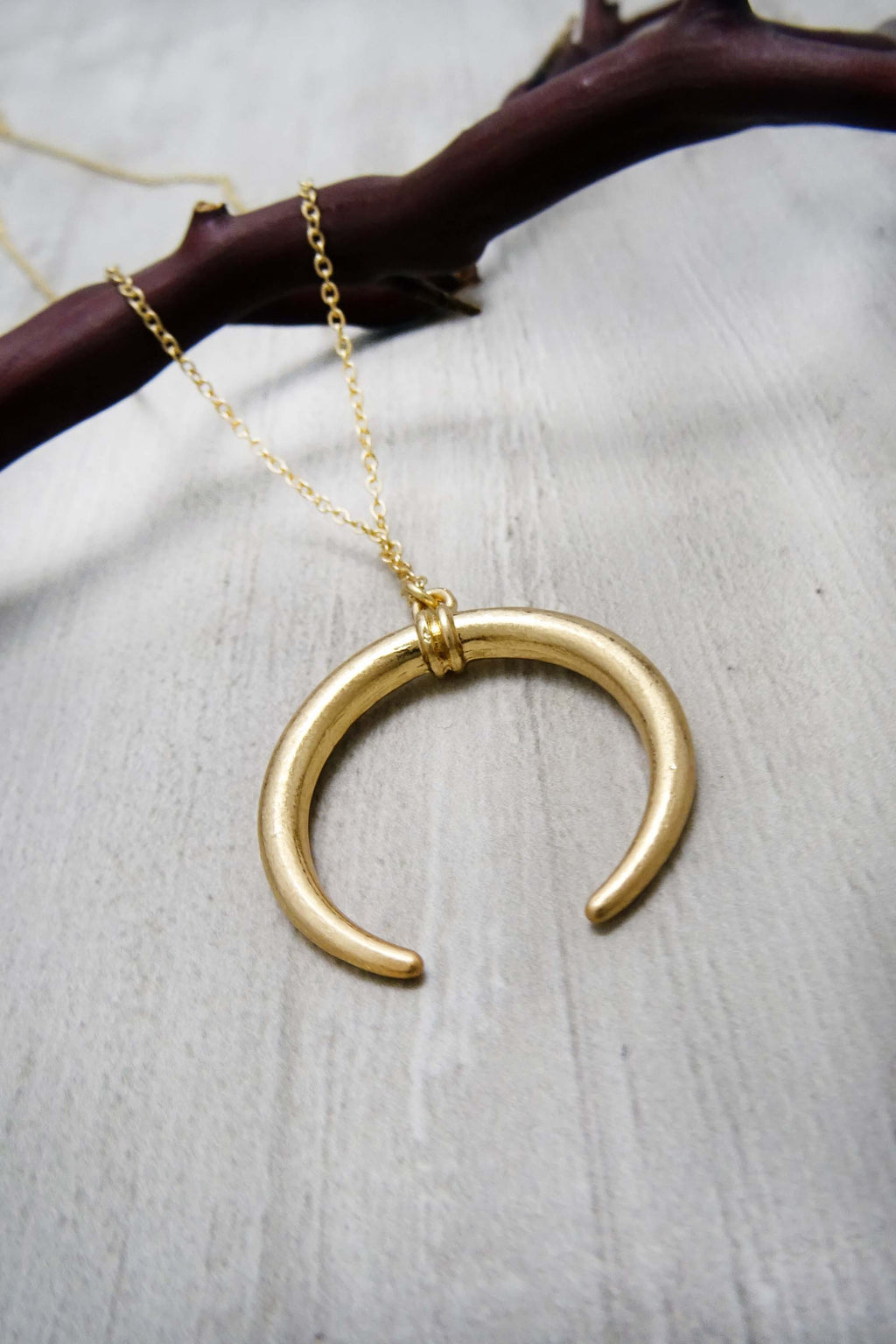 Crescent Pendant Necklace
