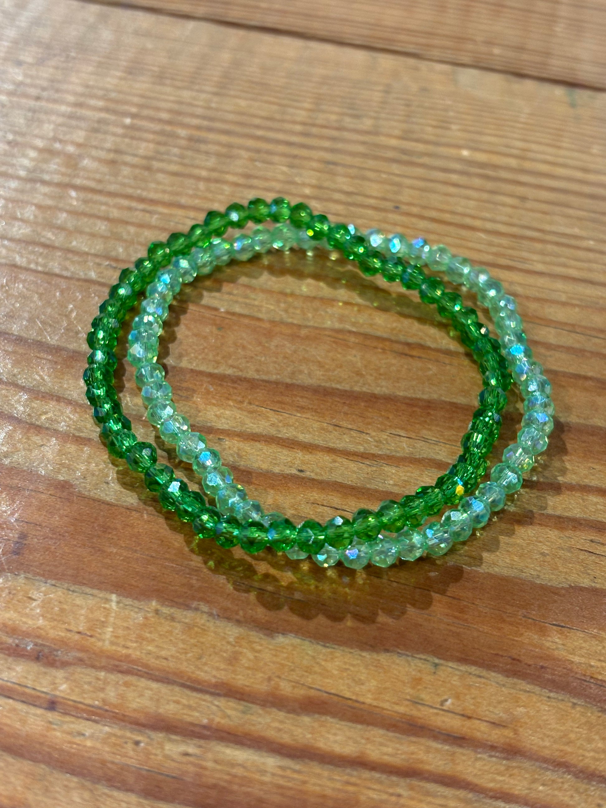Lime Green Sparkle Bracelet Set