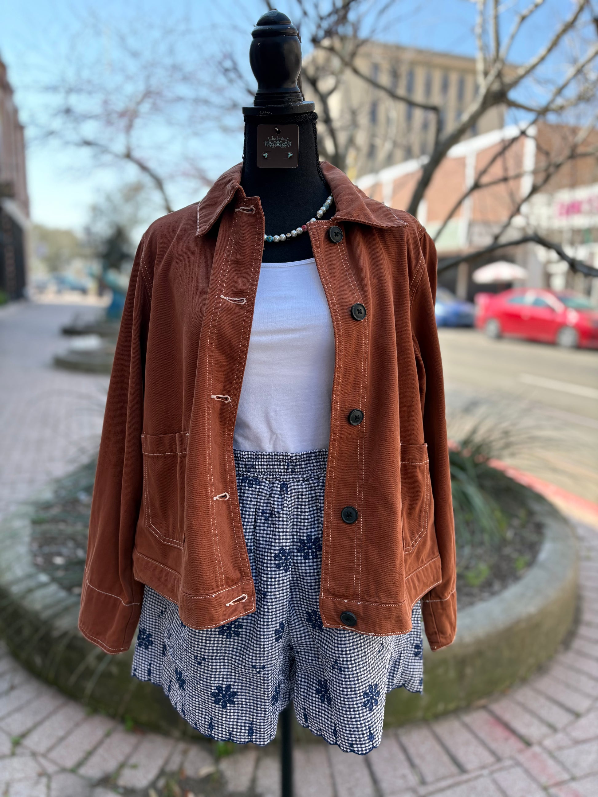 Wild Child Embroidered Shorts - Navy