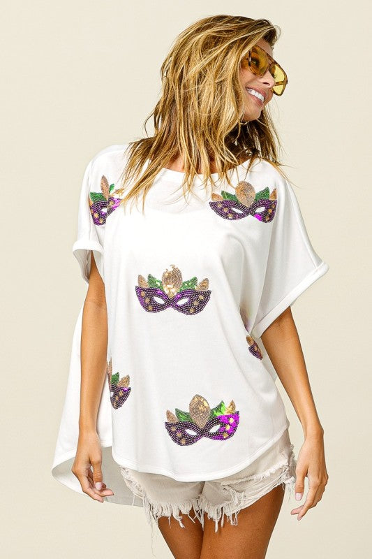 Sequin Mardi Mask Top *PRE-ORDER*