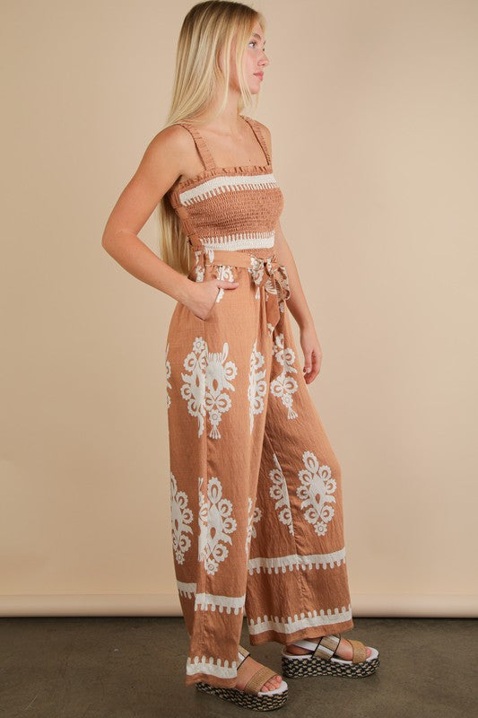Galveston Dreams Jumpsuit - Taupe
