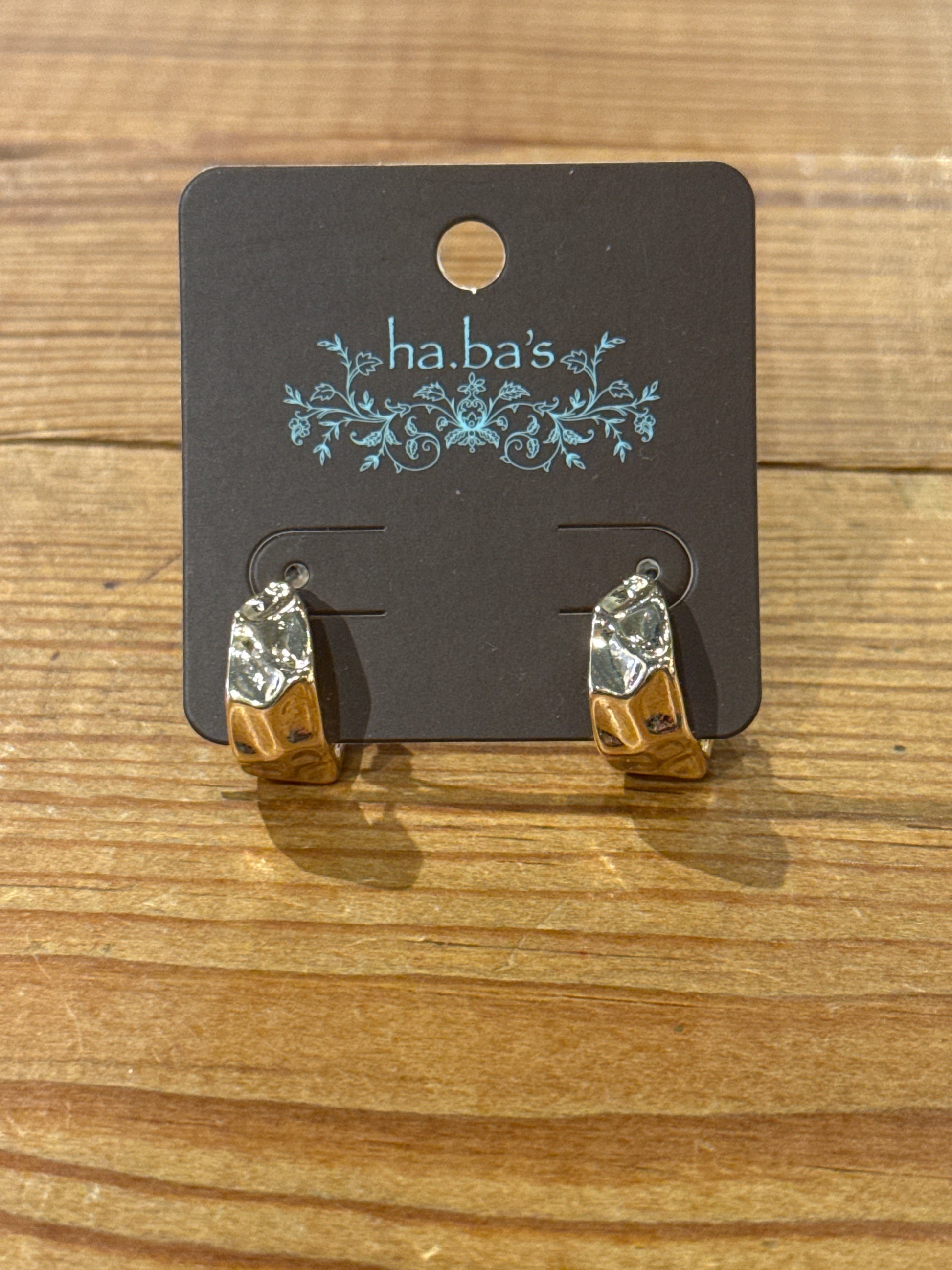 Hammer Hoop Huggie Earrings