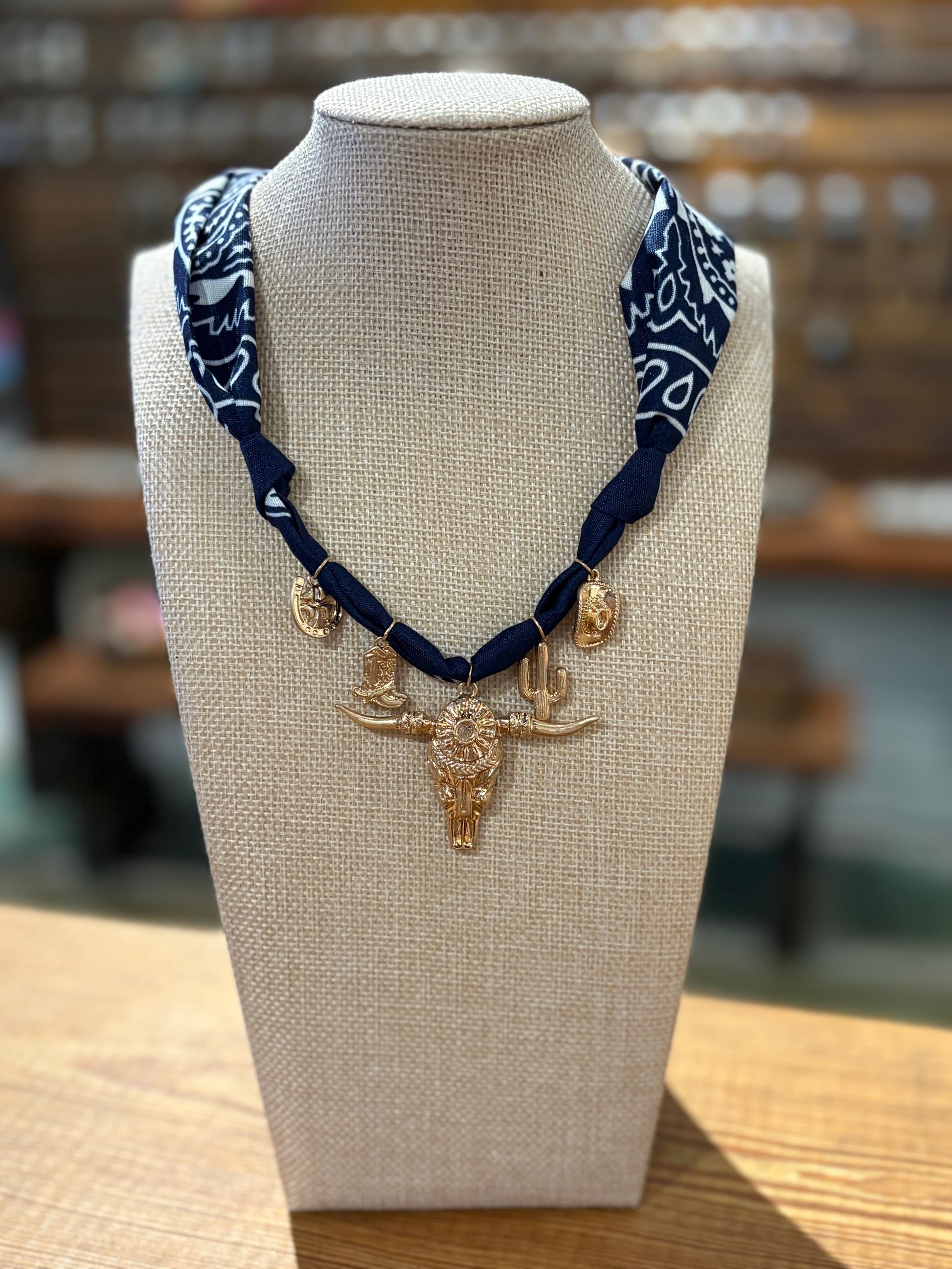 Somewhere Texas Bandana Necklace