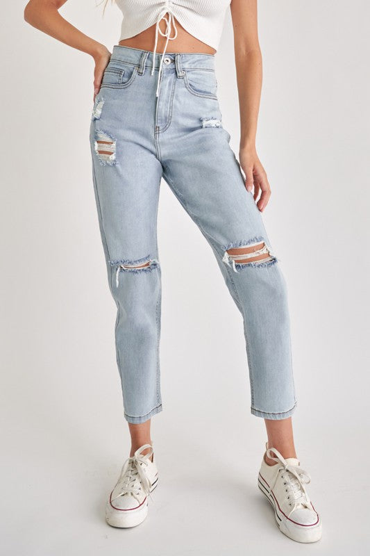 High Rise Slim Mom Fit