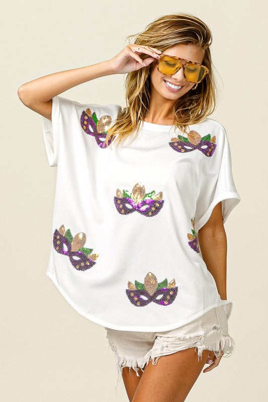 Sequin Mardi Mask Top *PRE-ORDER*