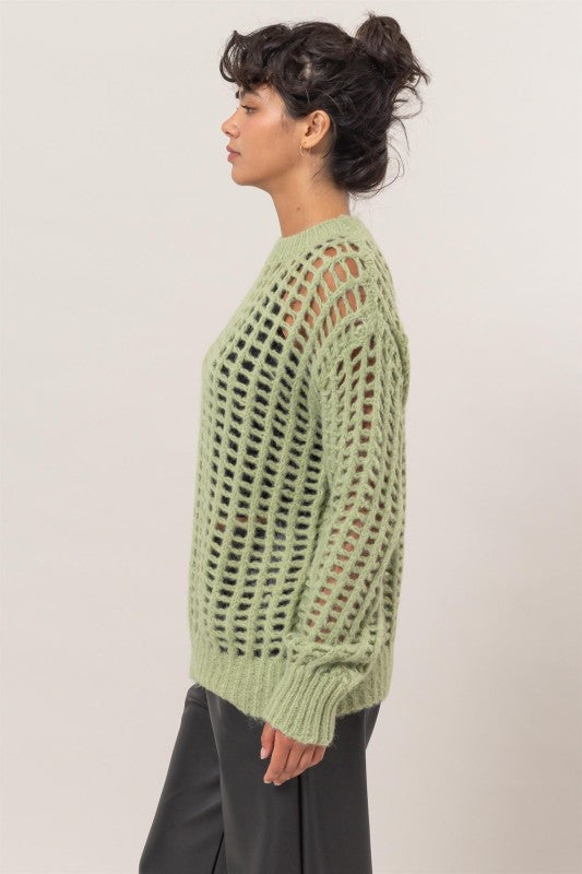 Waffle Knit - Pastel Green
