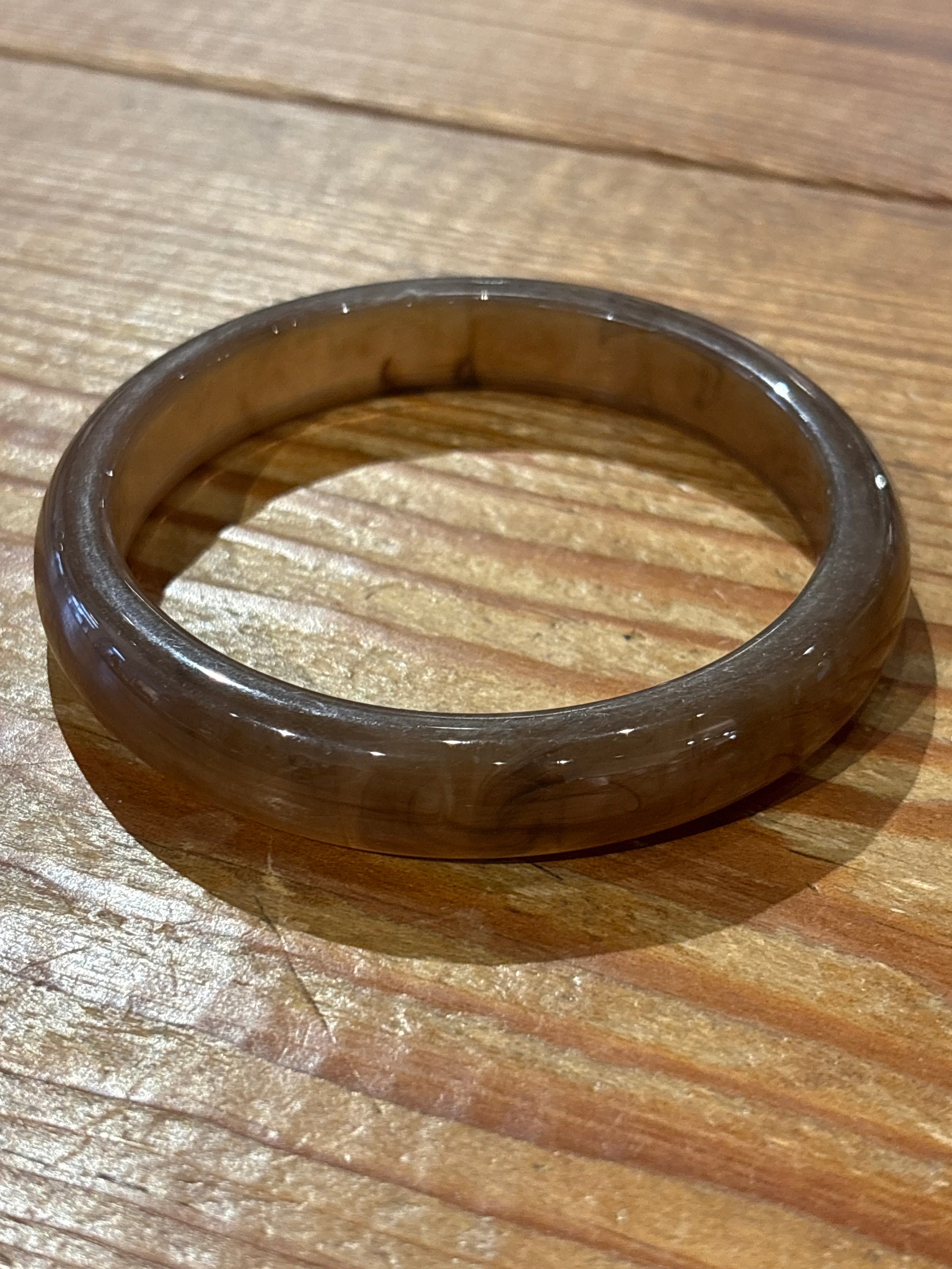 Big Resin Tan Bangle Bracelet