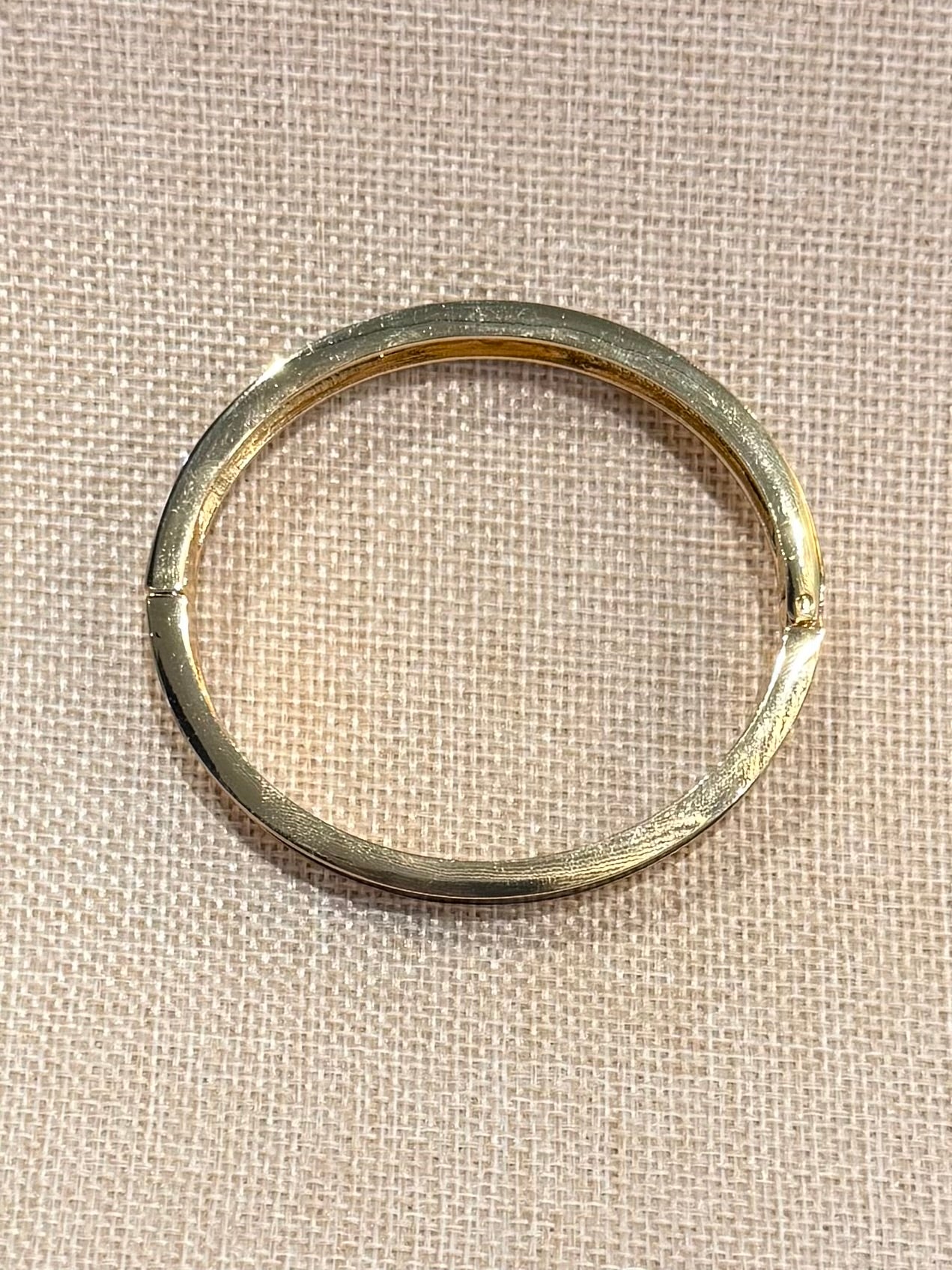 Black Enamel Hinge Bangle