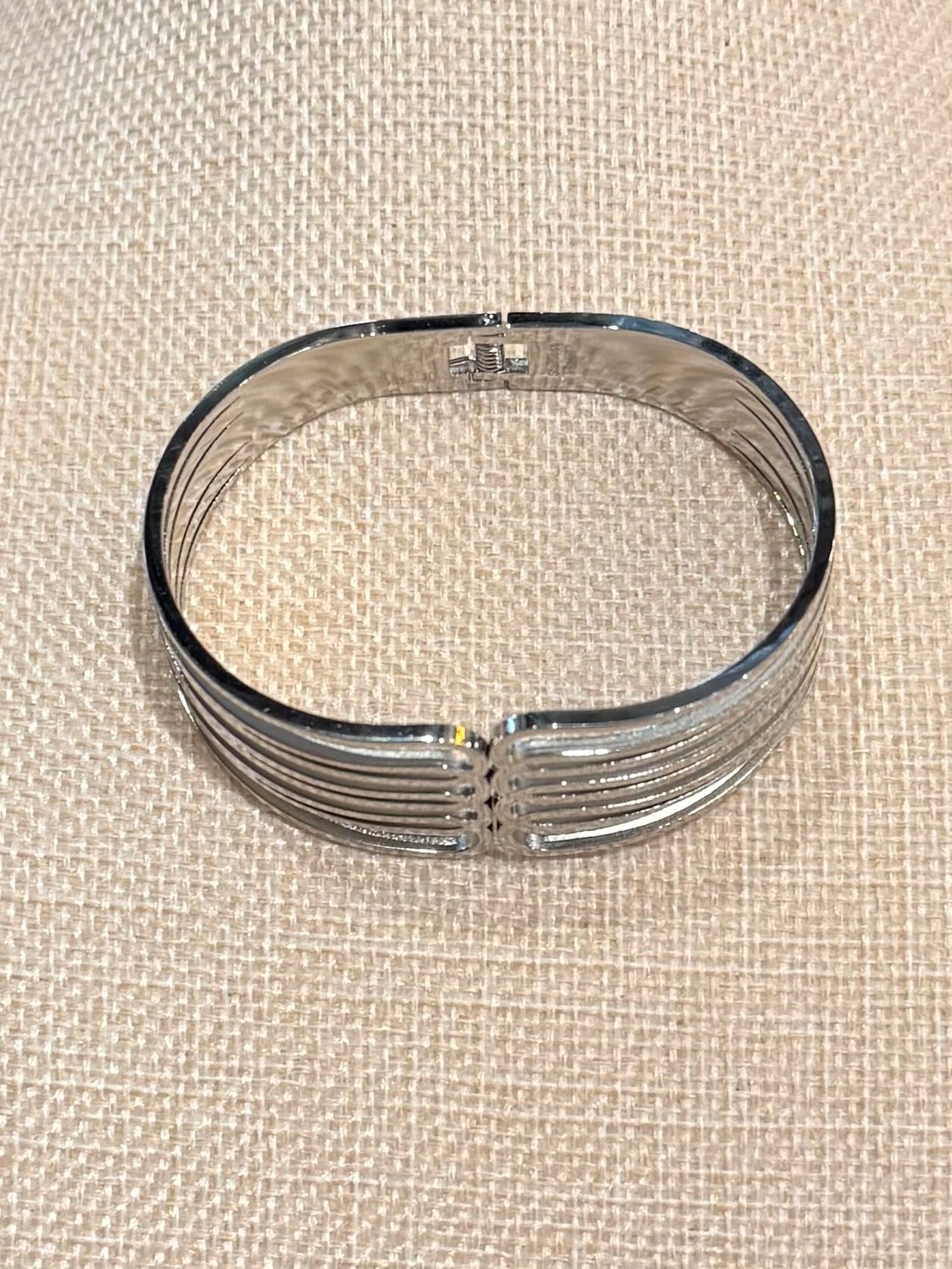 Silver Cutout Wave Cuff
