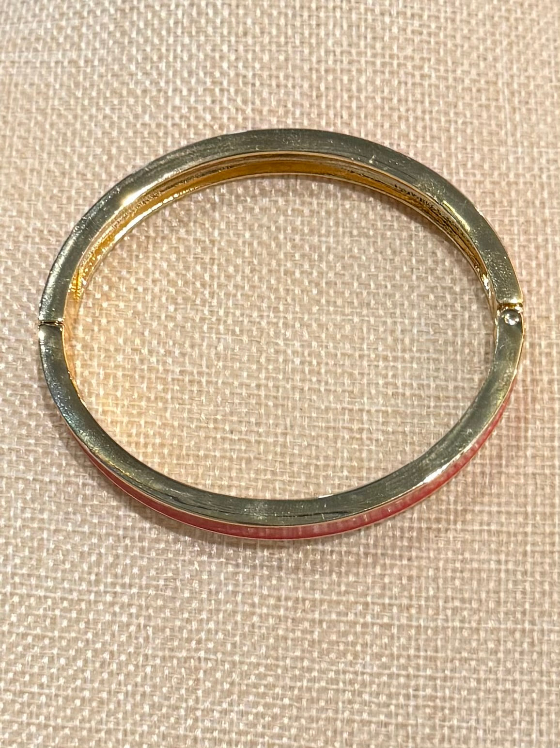 Red Enamel Hinged Bangle