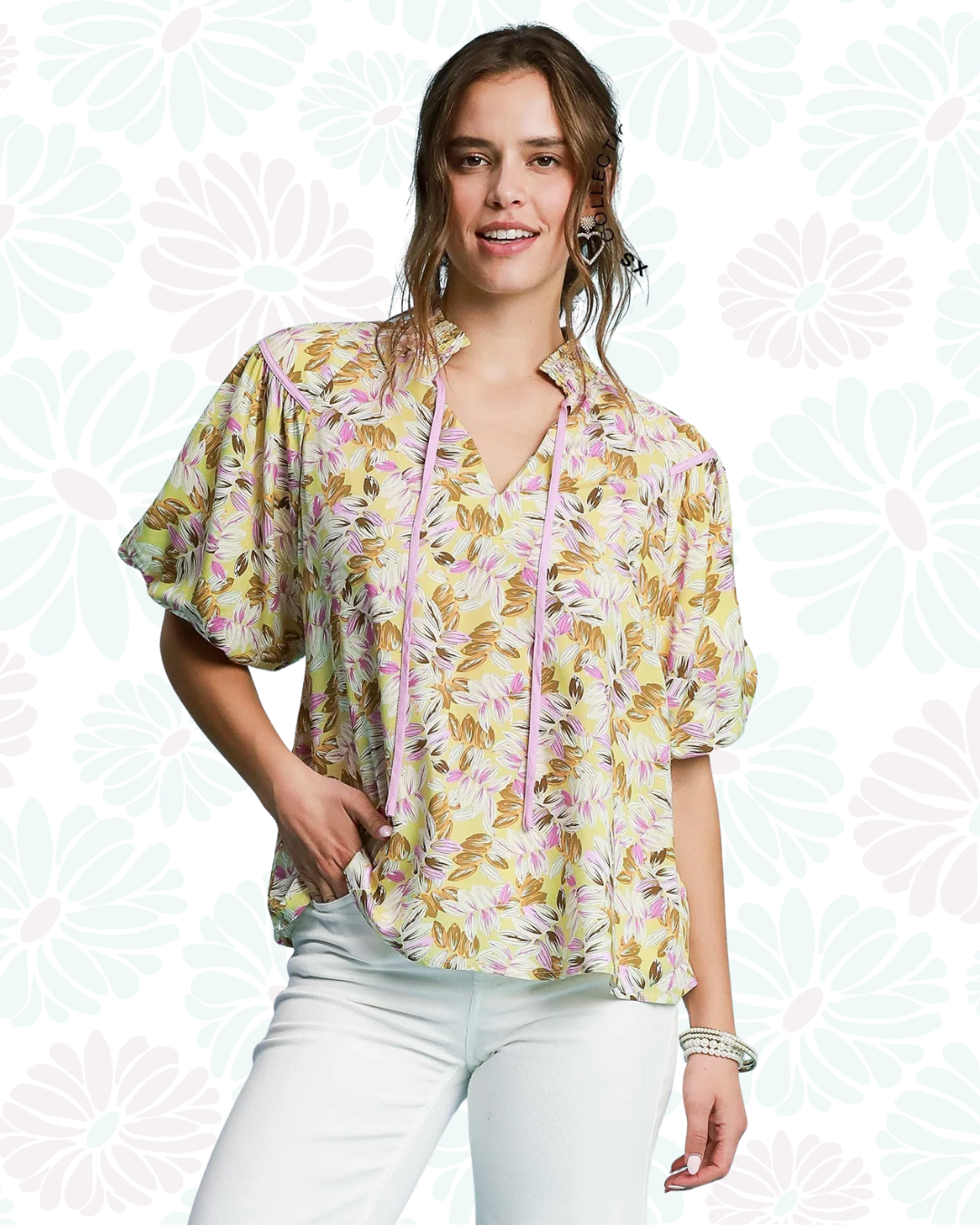 Lila Bloom Blouse - Butter