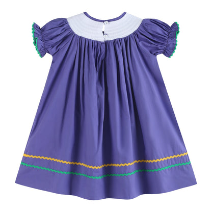 Royal Smocked Kids Dress