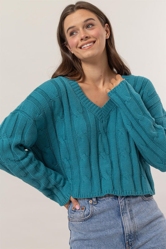 Cable Knit - Teal