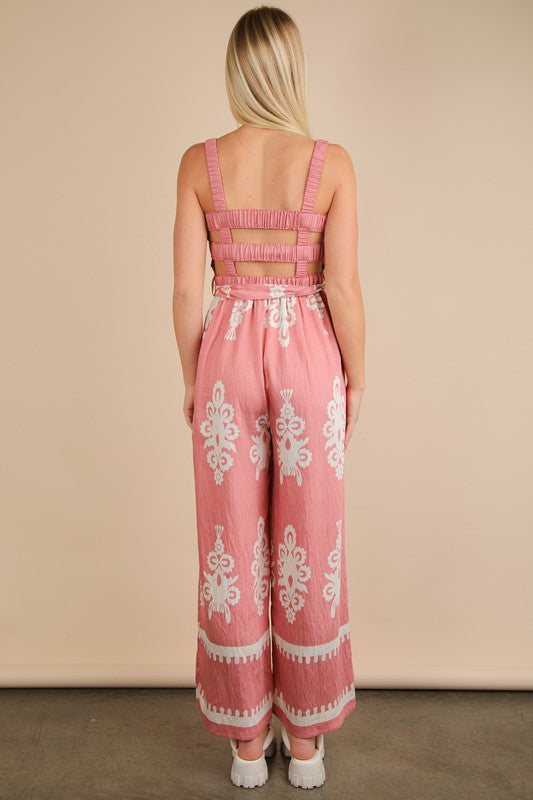 Galveston Dreams Jumpsuit - Blush