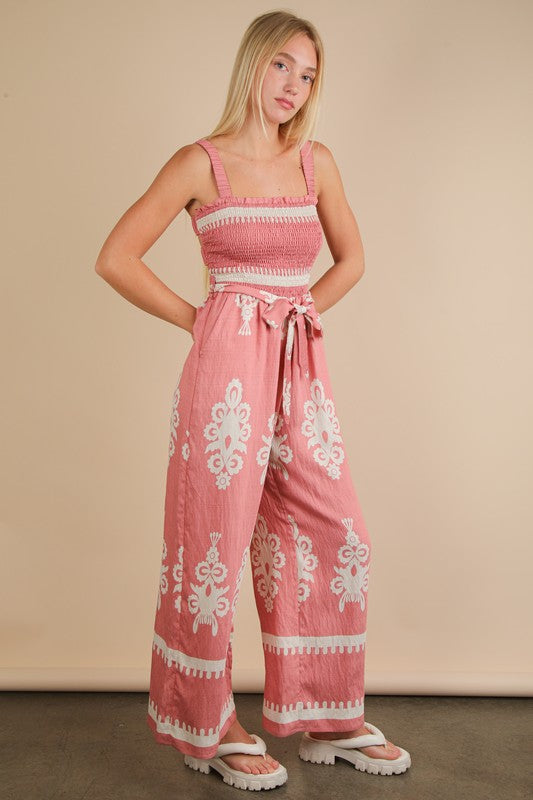 Galveston Dreams Jumpsuit - Blush