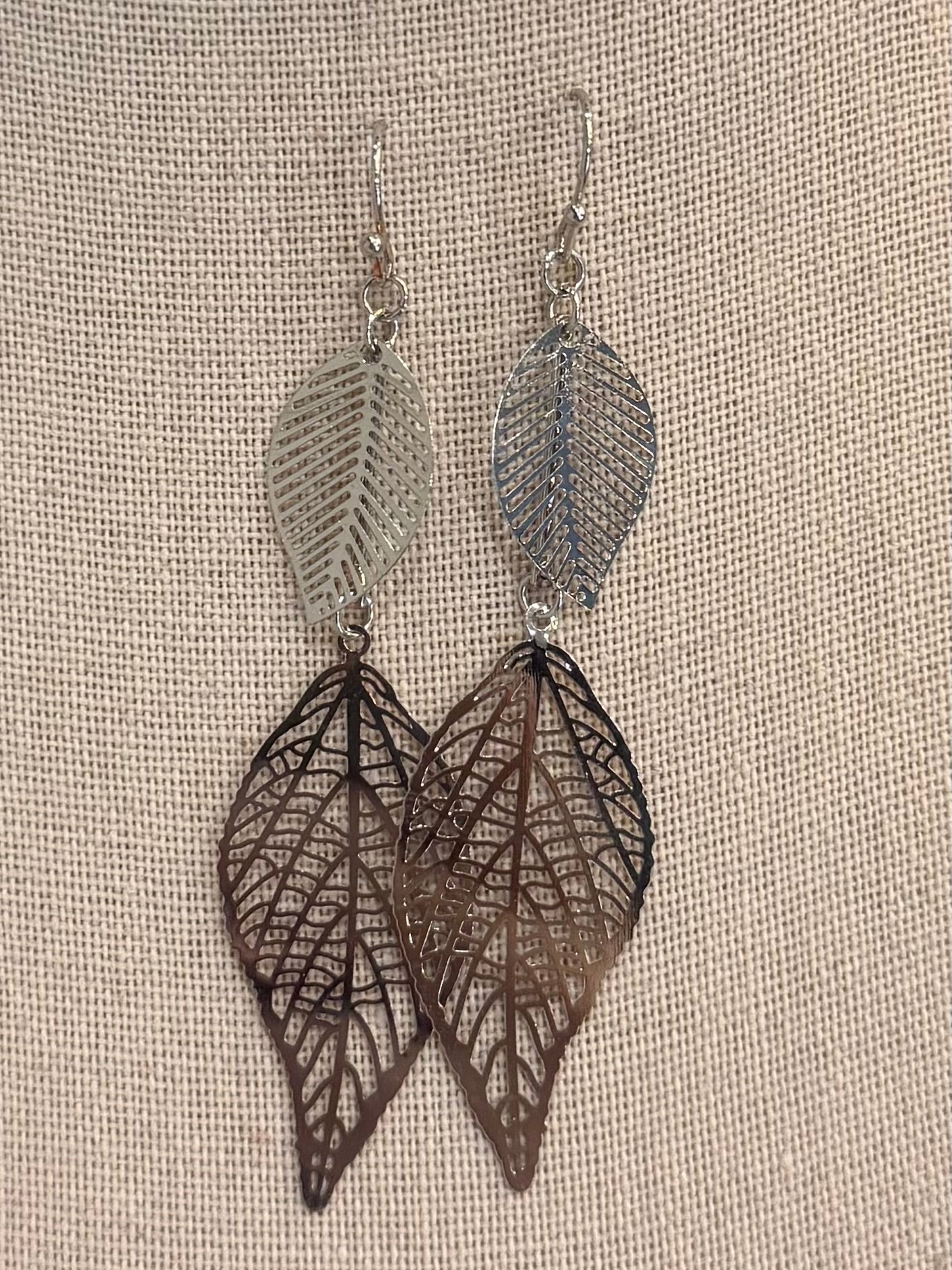 Silver Leaf Earrings