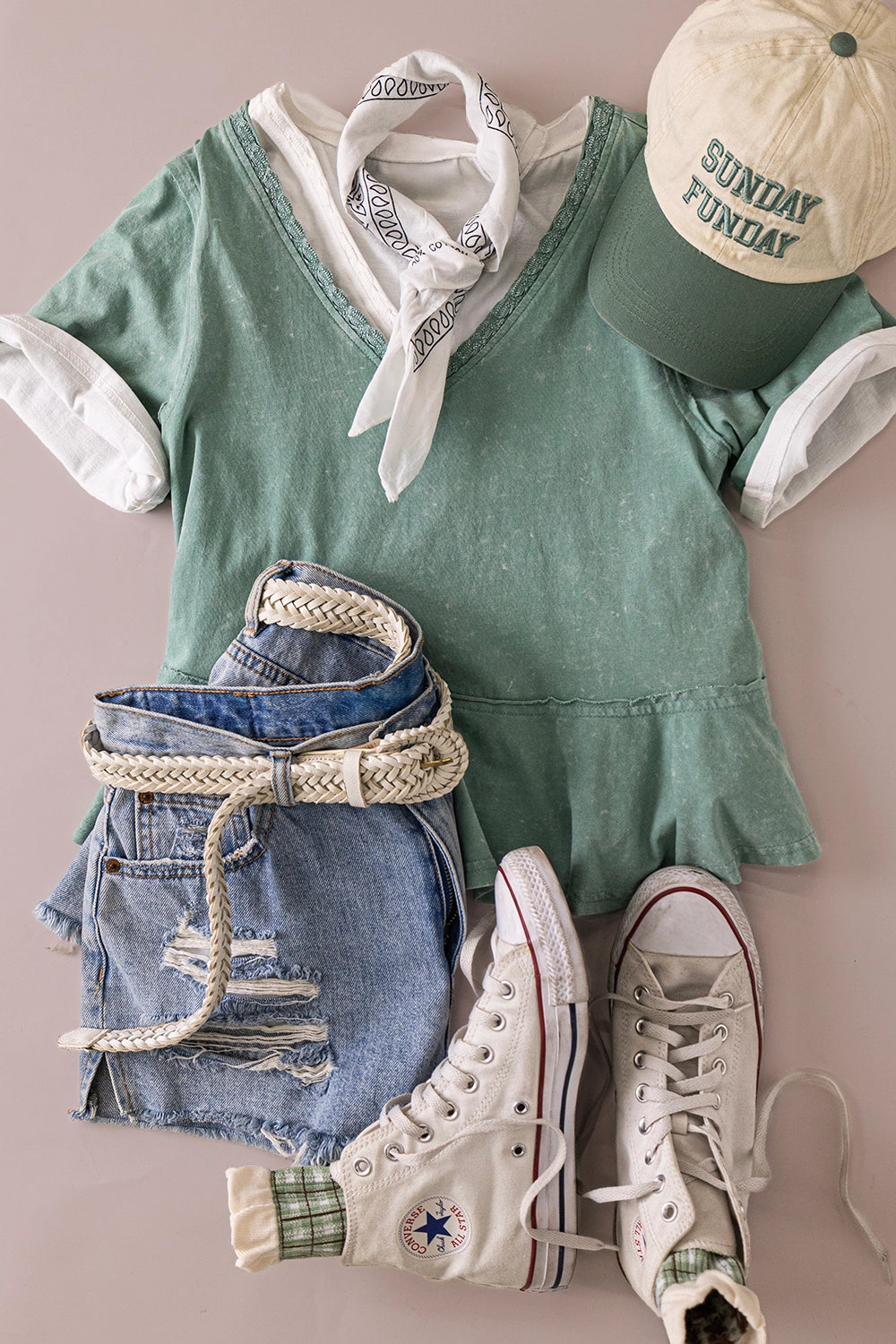 Evelyn Lace Peplum Top