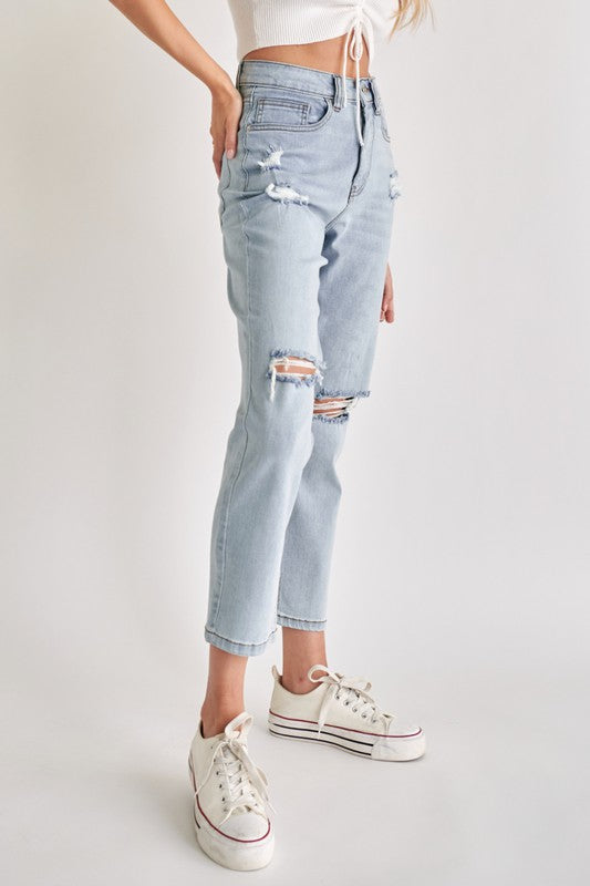 High Rise Slim Mom Fit