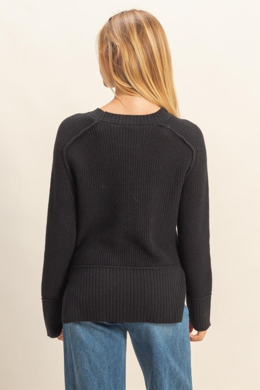 Willow Raglan Knit - Black
