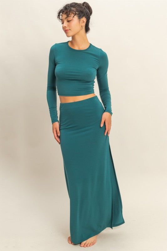 Echo Maxi Skirt - Green