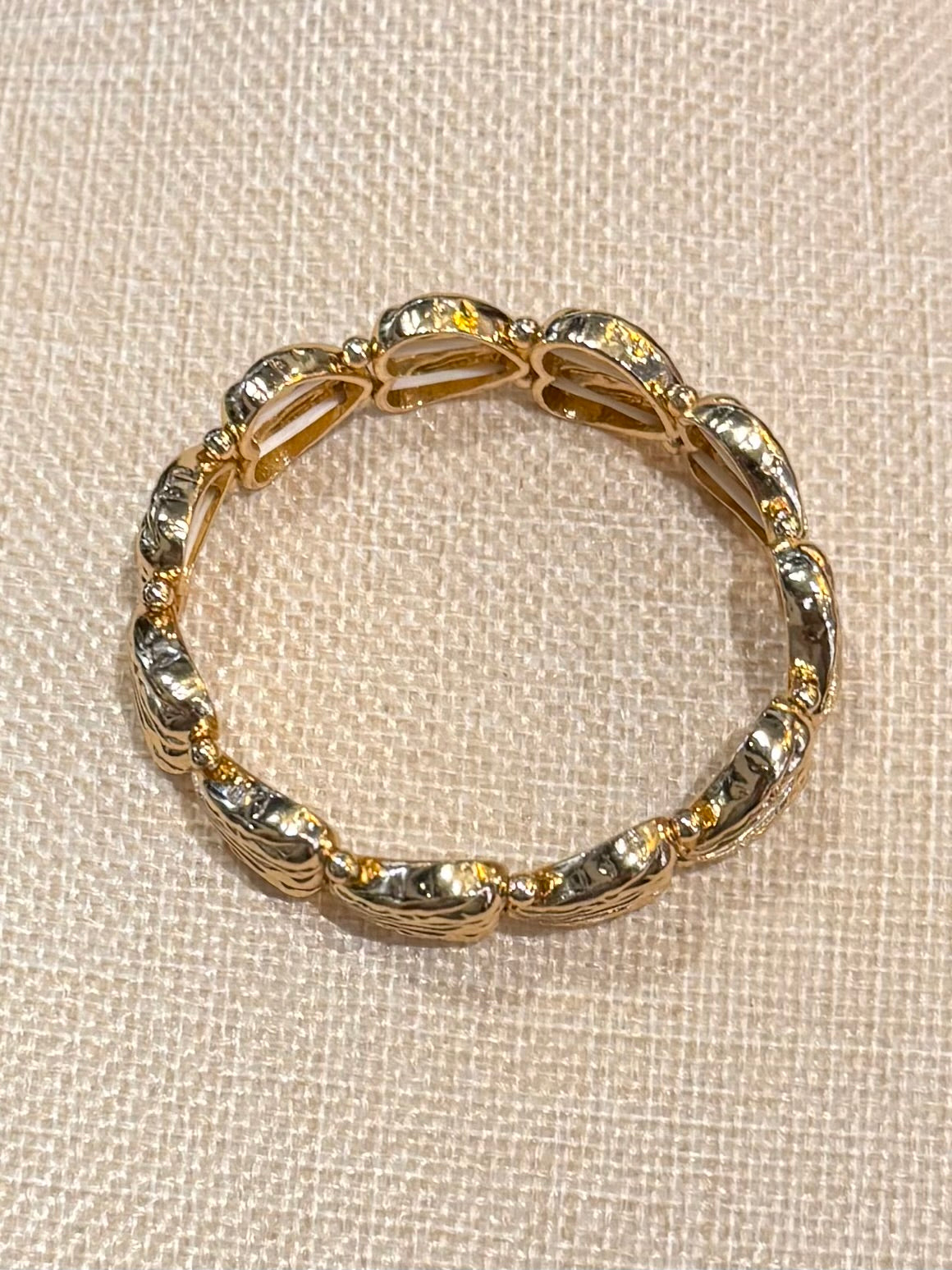 Textured Gold Shell Bracelet