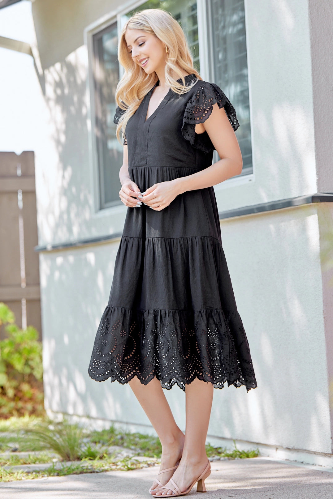 Amara Tiered Lace Dress