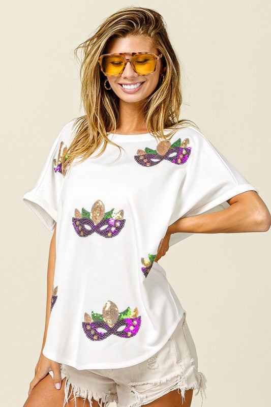 Sequin Mardi Mask Top *PRE-ORDER*