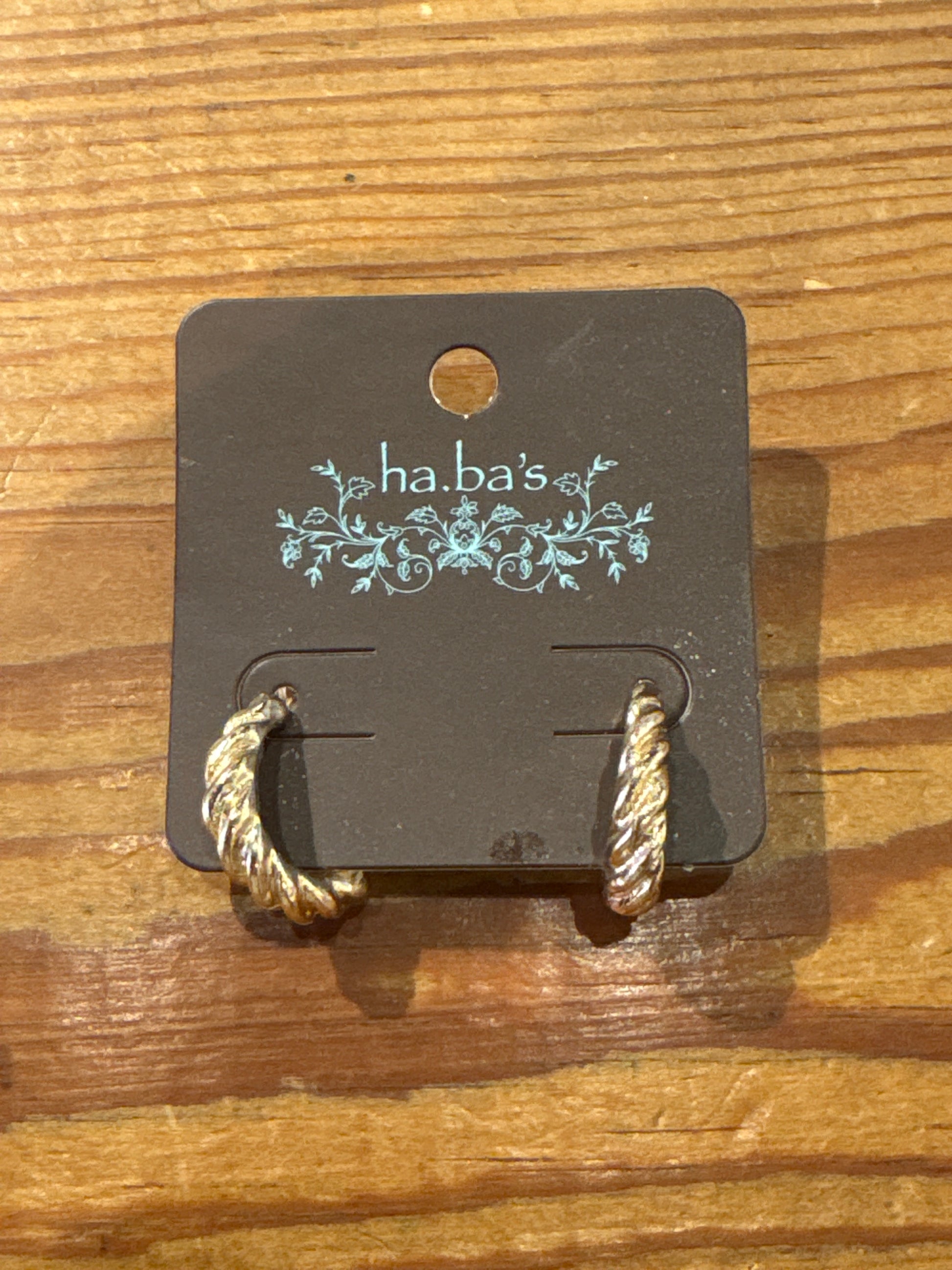 Matte Gold Twist Hoop Earrings