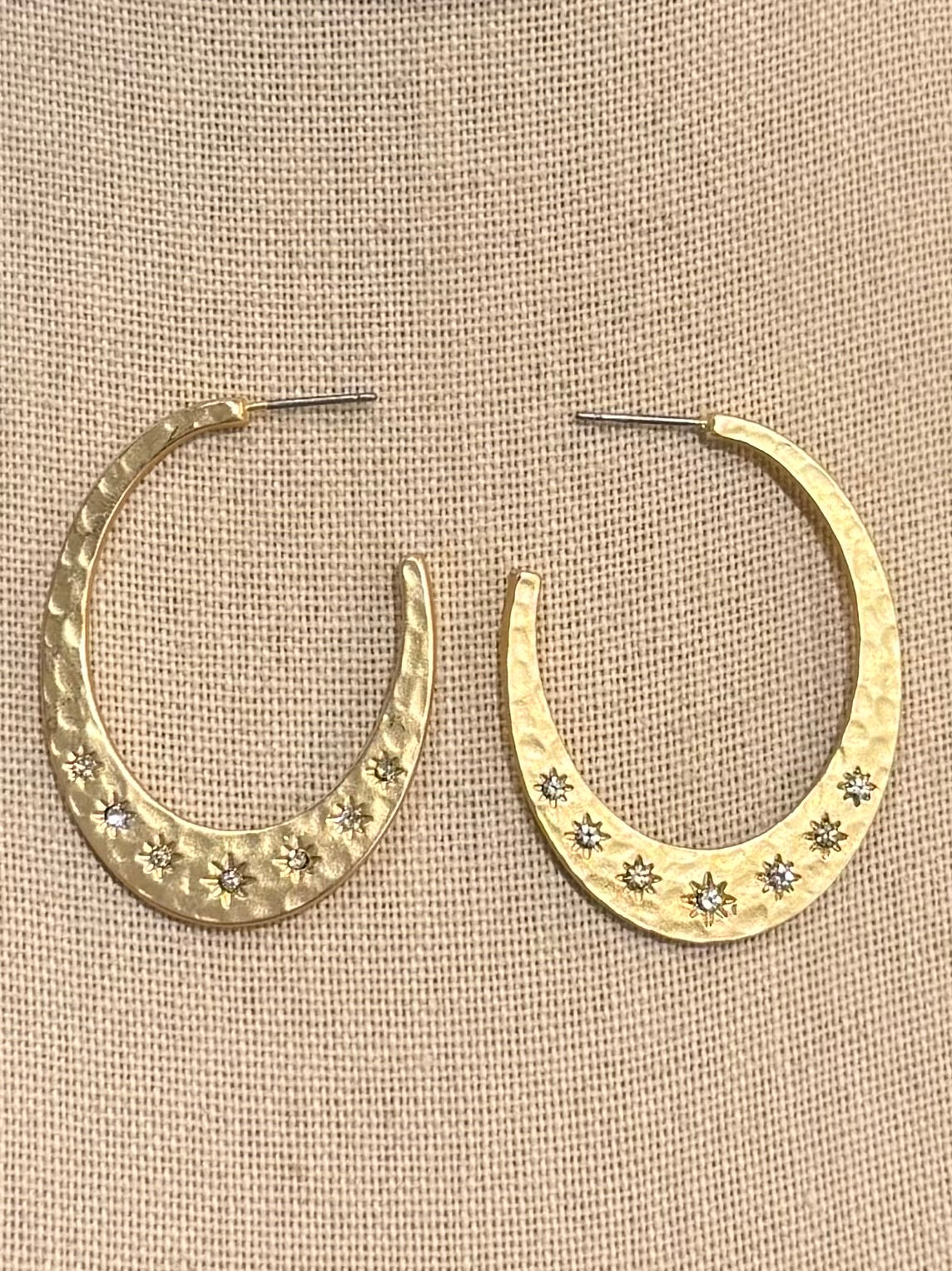 Golden Starfield Hoops