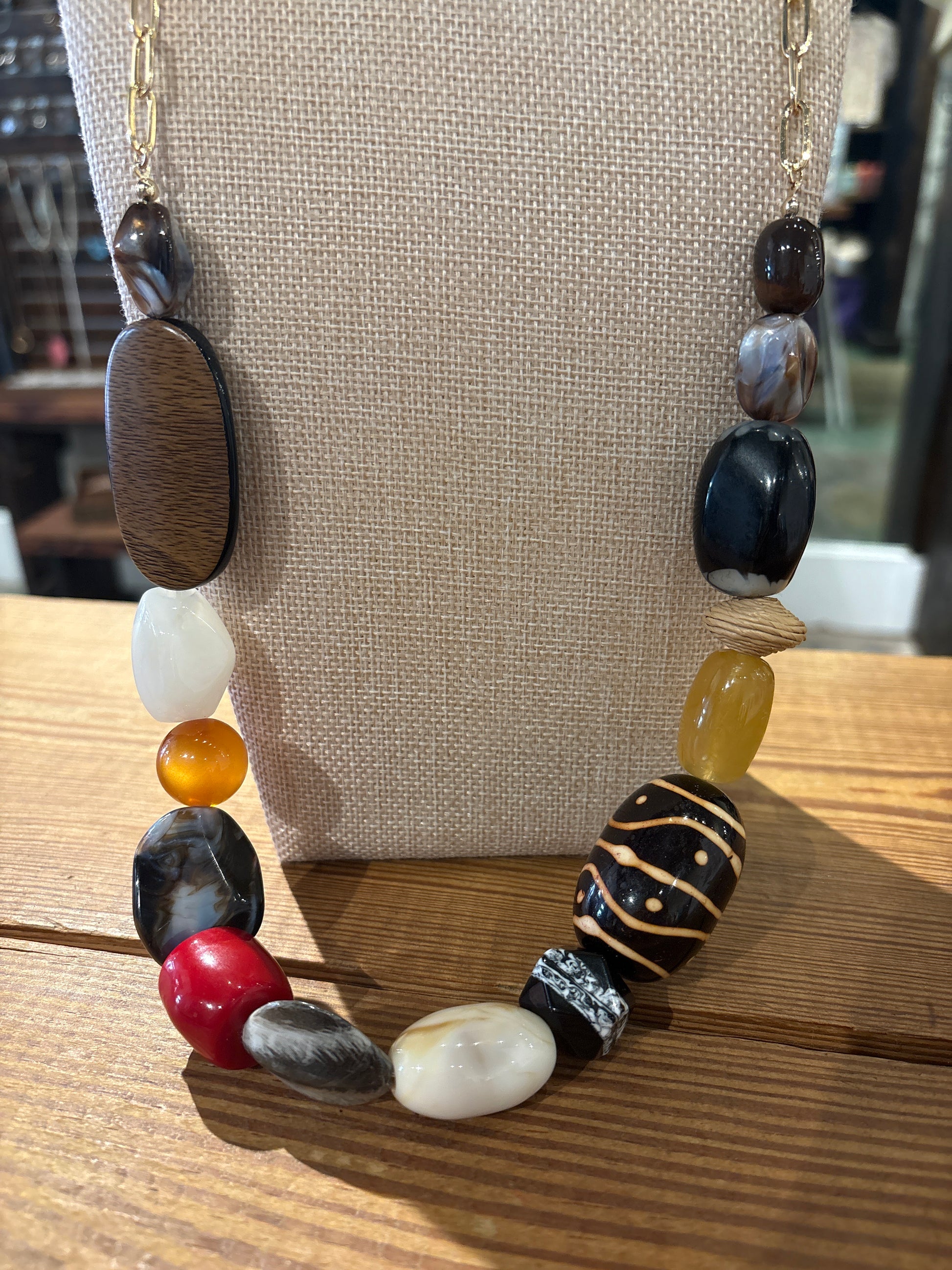 Oversize Beaded Statement Necklace