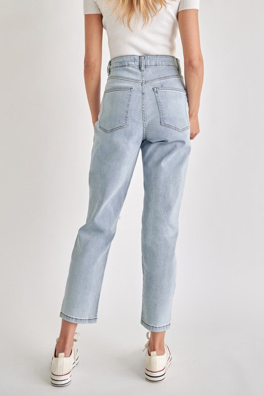High Rise Slim Mom Fit