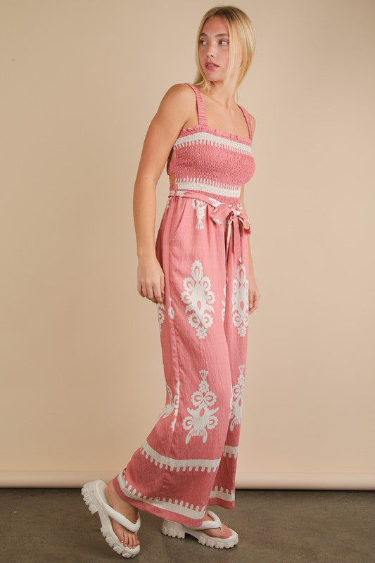 Galveston Dreams Jumpsuit - Blush
