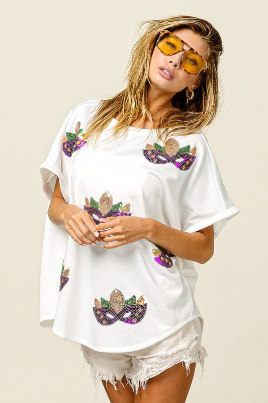 Sequin Mardi Mask Top *PRE-ORDER*