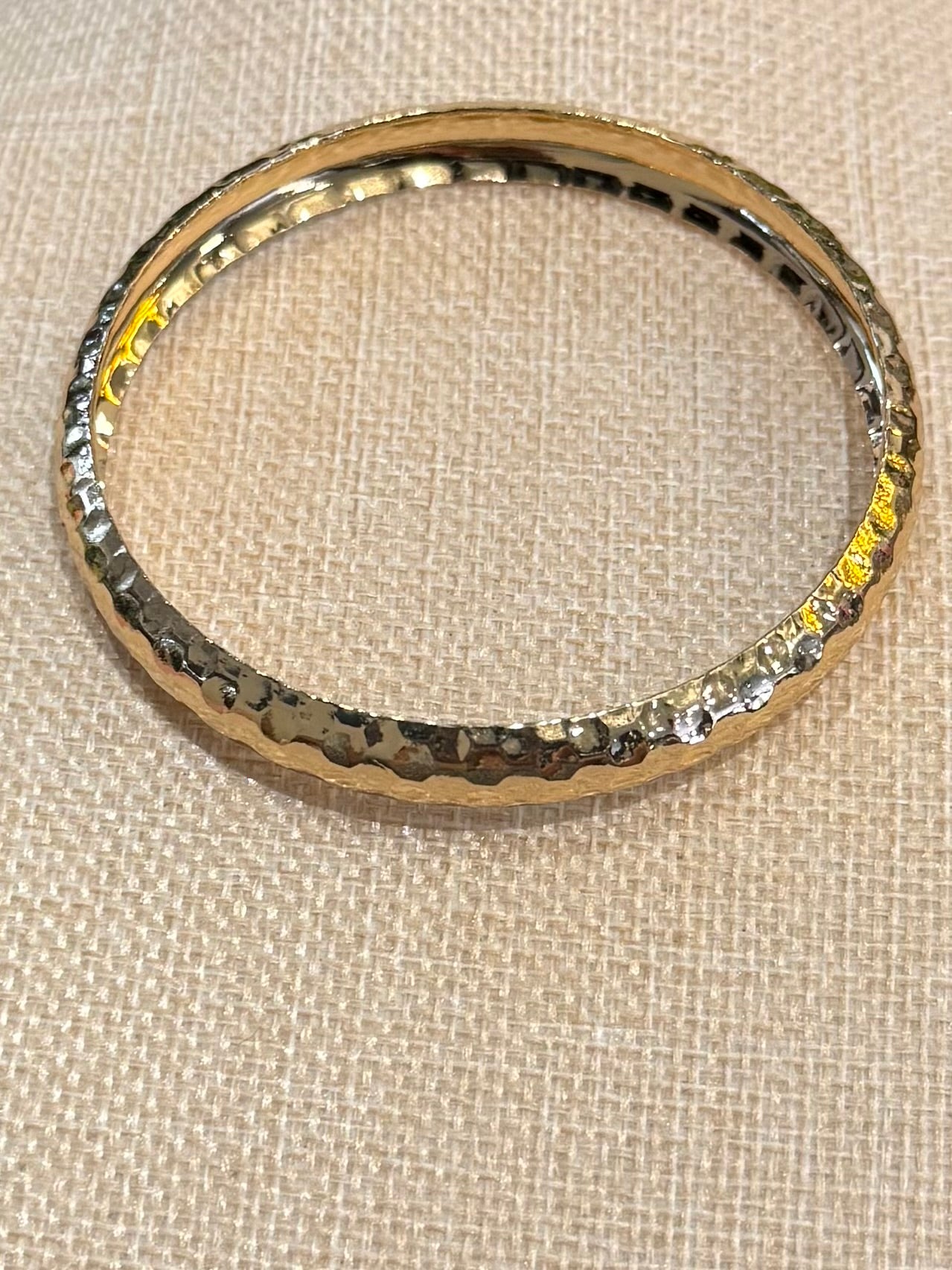 Hammered Gold Bangle
