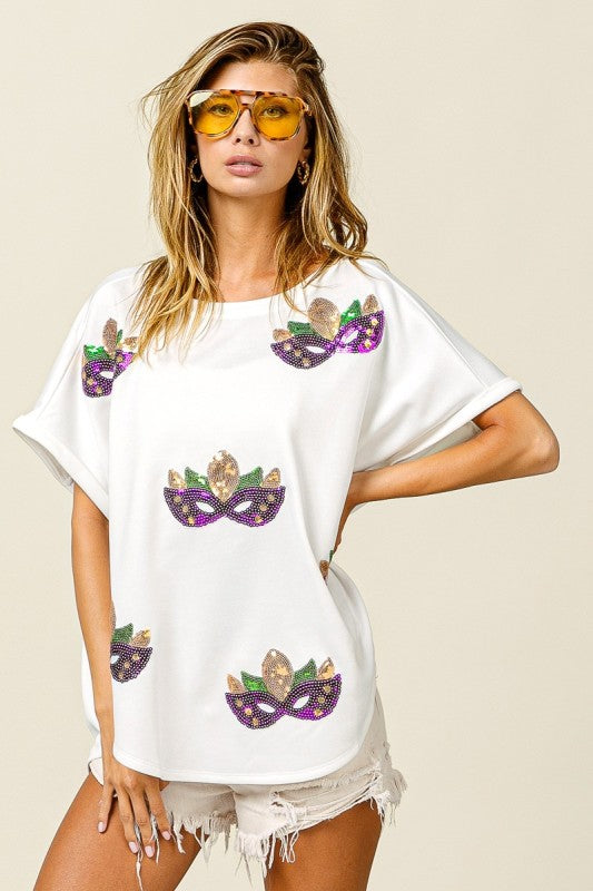 Sequin Mardi Mask Top *PRE-ORDER*